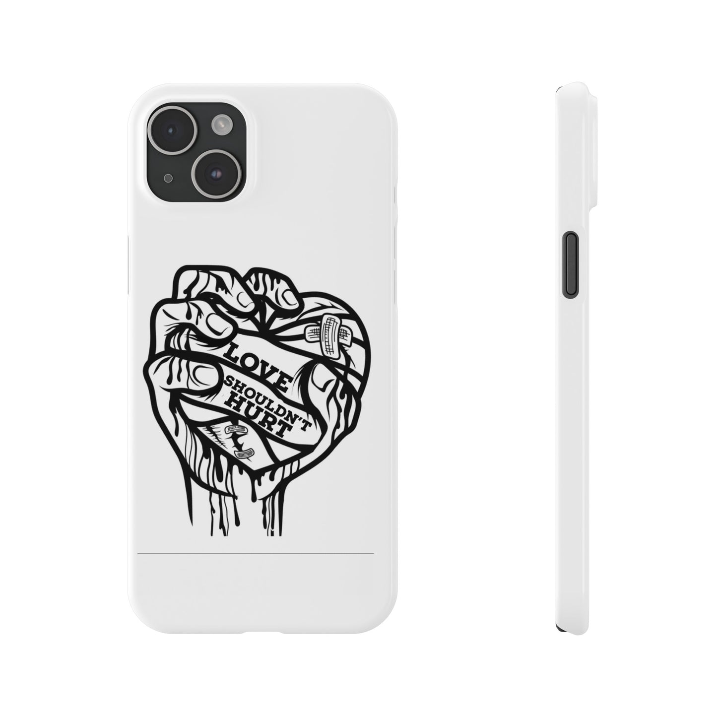 Love Shouldn't Hurt Slim Phone Cases