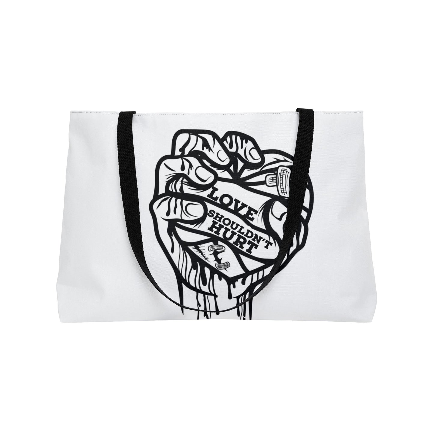 Love Shouldn't Hurt Weekender Tote Bag