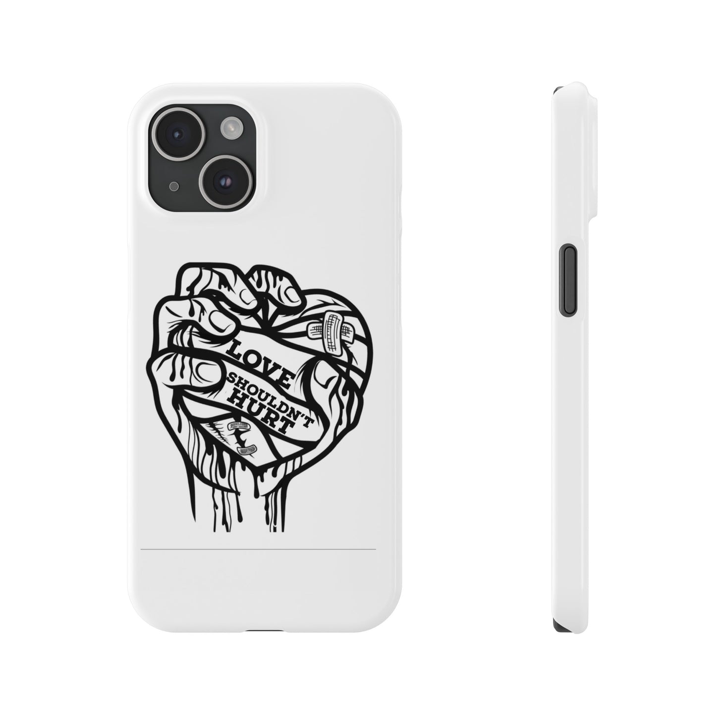 Love Shouldn't Hurt Slim Phone Cases