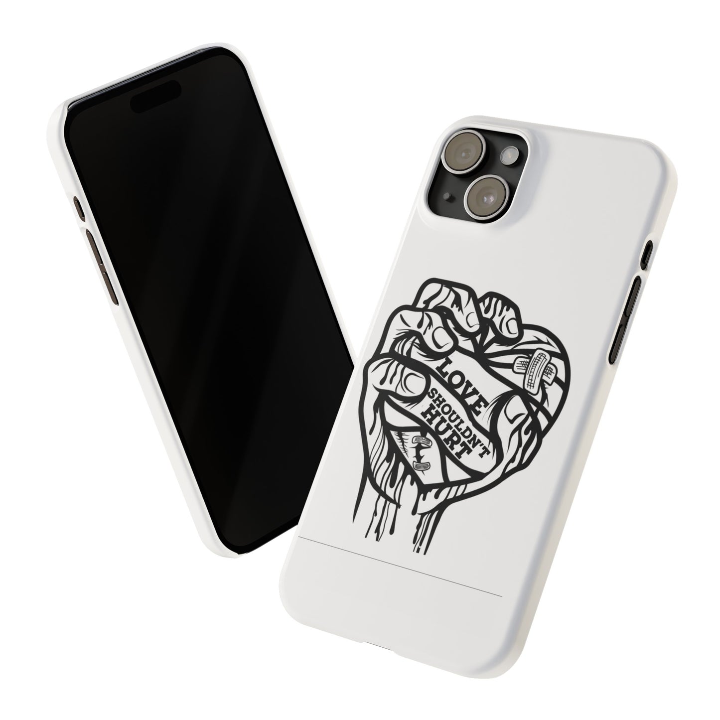 Love Shouldn't Hurt Slim Phone Cases