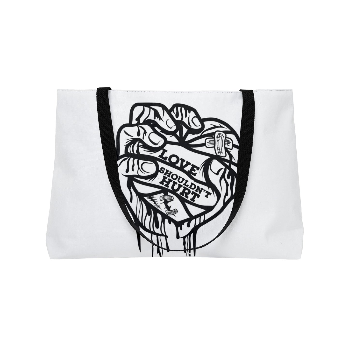 Love Shouldn't Hurt Weekender Tote Bag