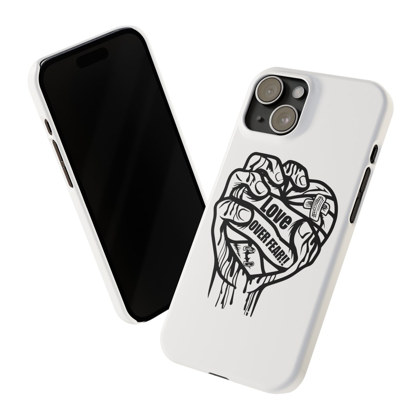 Love Over Fear Slim Phone Cases