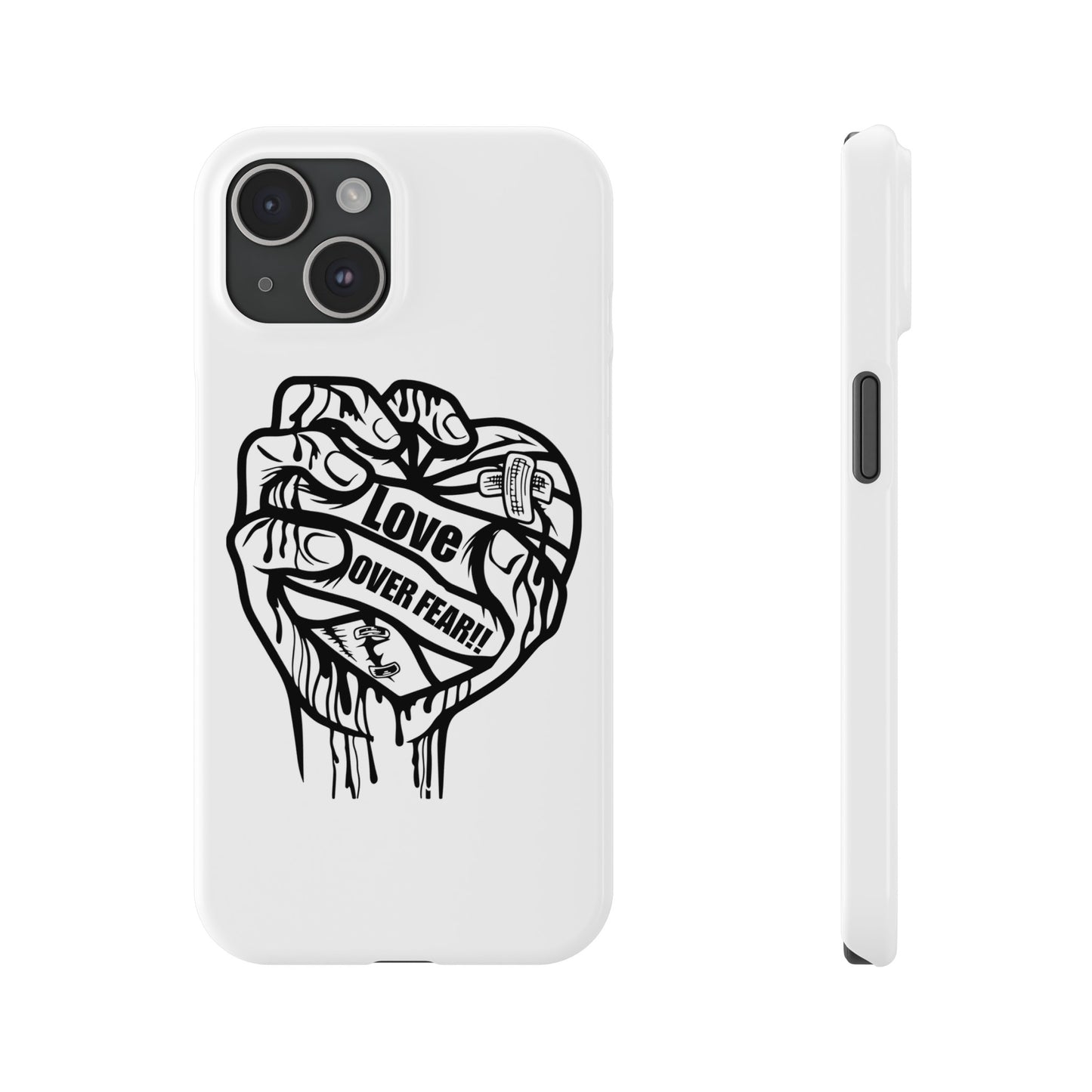 Love Over Fear Slim Phone Cases