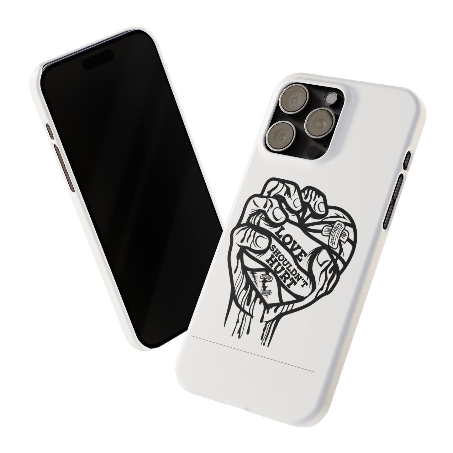 Love Shouldn't Hurt Slim Phone Cases